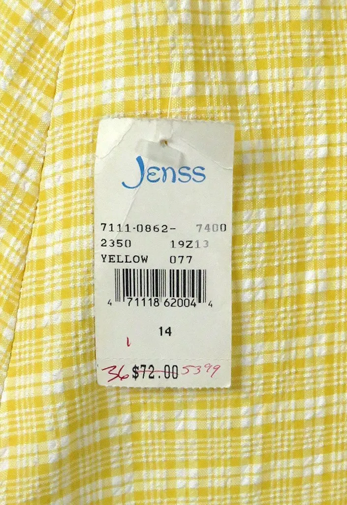 80s does 1960s Yellow Skirt