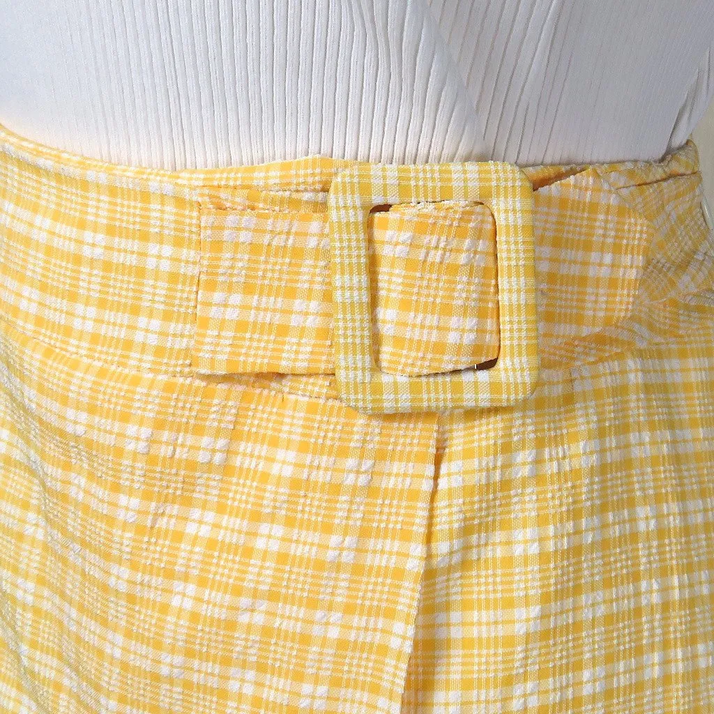 80s does 1960s Yellow Skirt