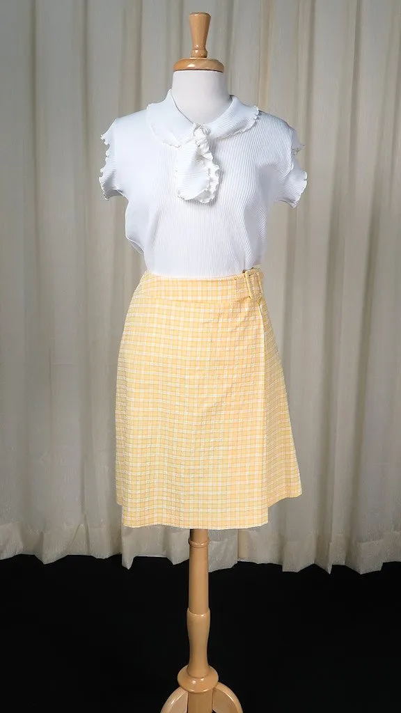 80s does 1960s Yellow Skirt