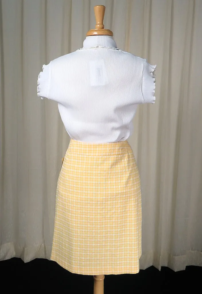 80s does 1960s Yellow Skirt