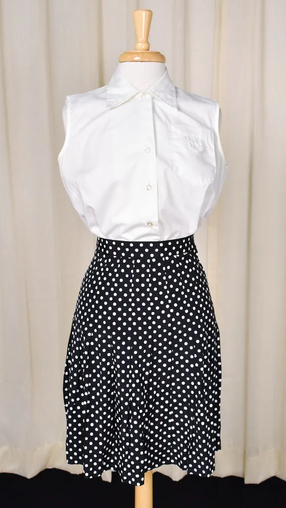 90s does 1950s Vintage Polka Dot Skirt