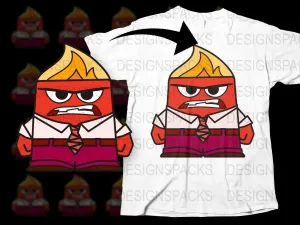 Animated Character Anger Graphic Png Digital Download