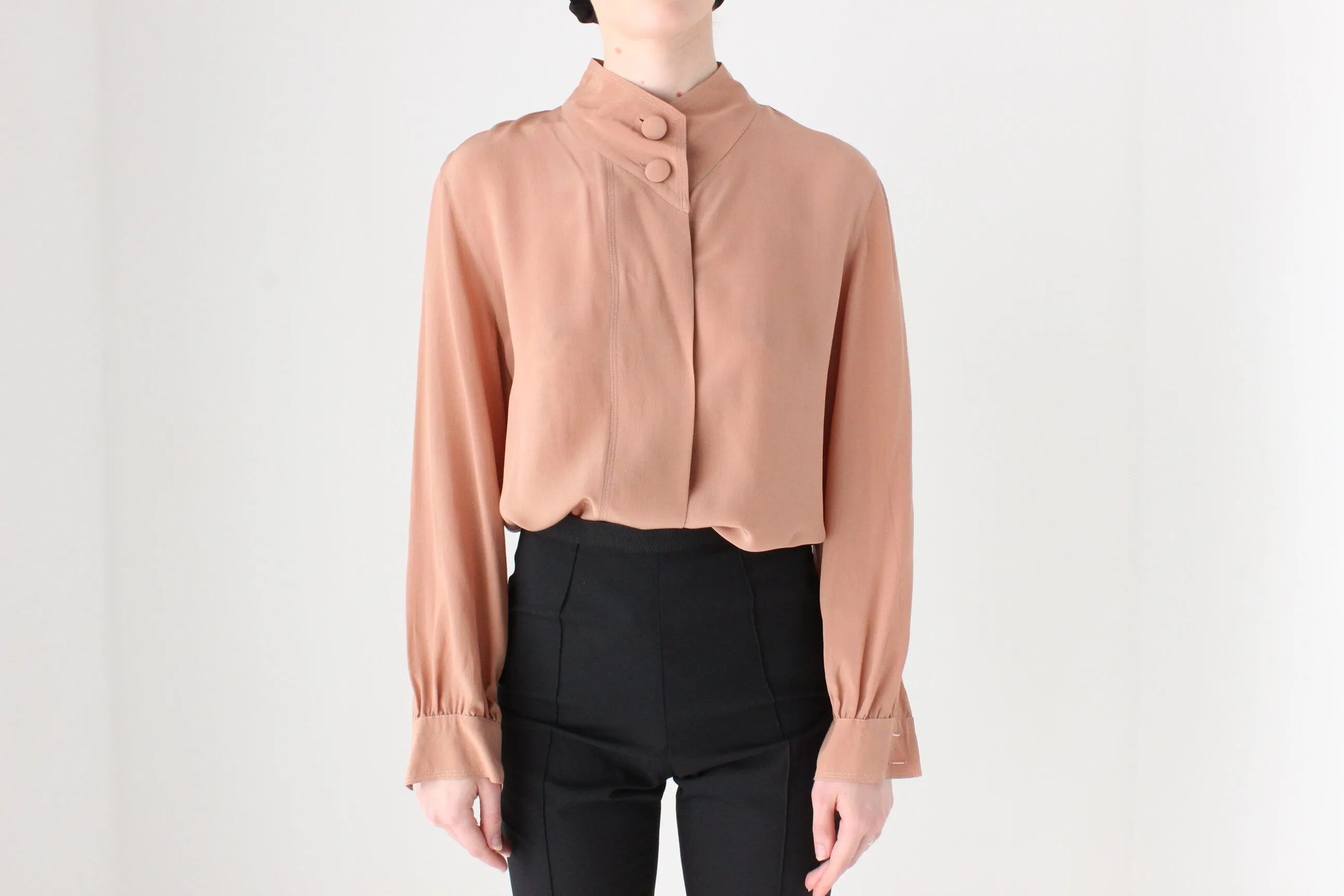 BALLETCORE 80s West German Designer Silk Blouse