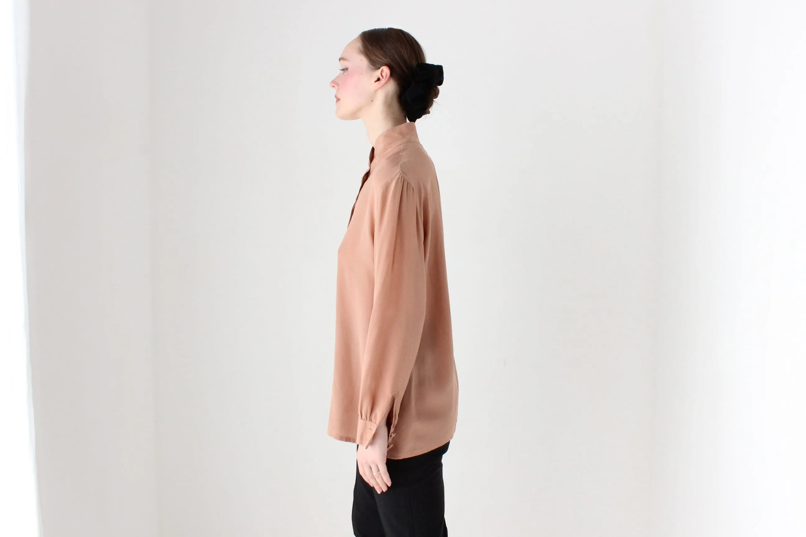 BALLETCORE 80s West German Designer Silk Blouse