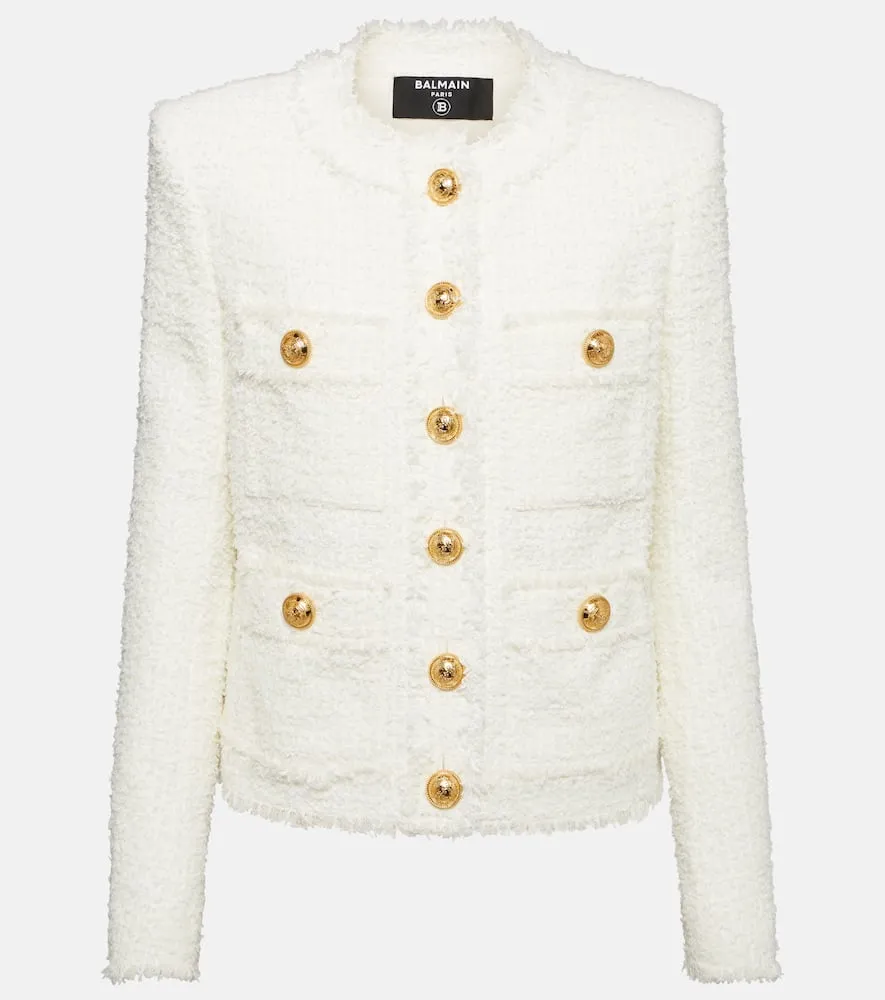 Balmain Embellished tweed jacket