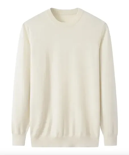 Boyfriend Pure Cashmere Crew Coconut