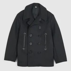 Buzz Rickson's P-Coat With Leather Trims Wiliam Gibson Collection
