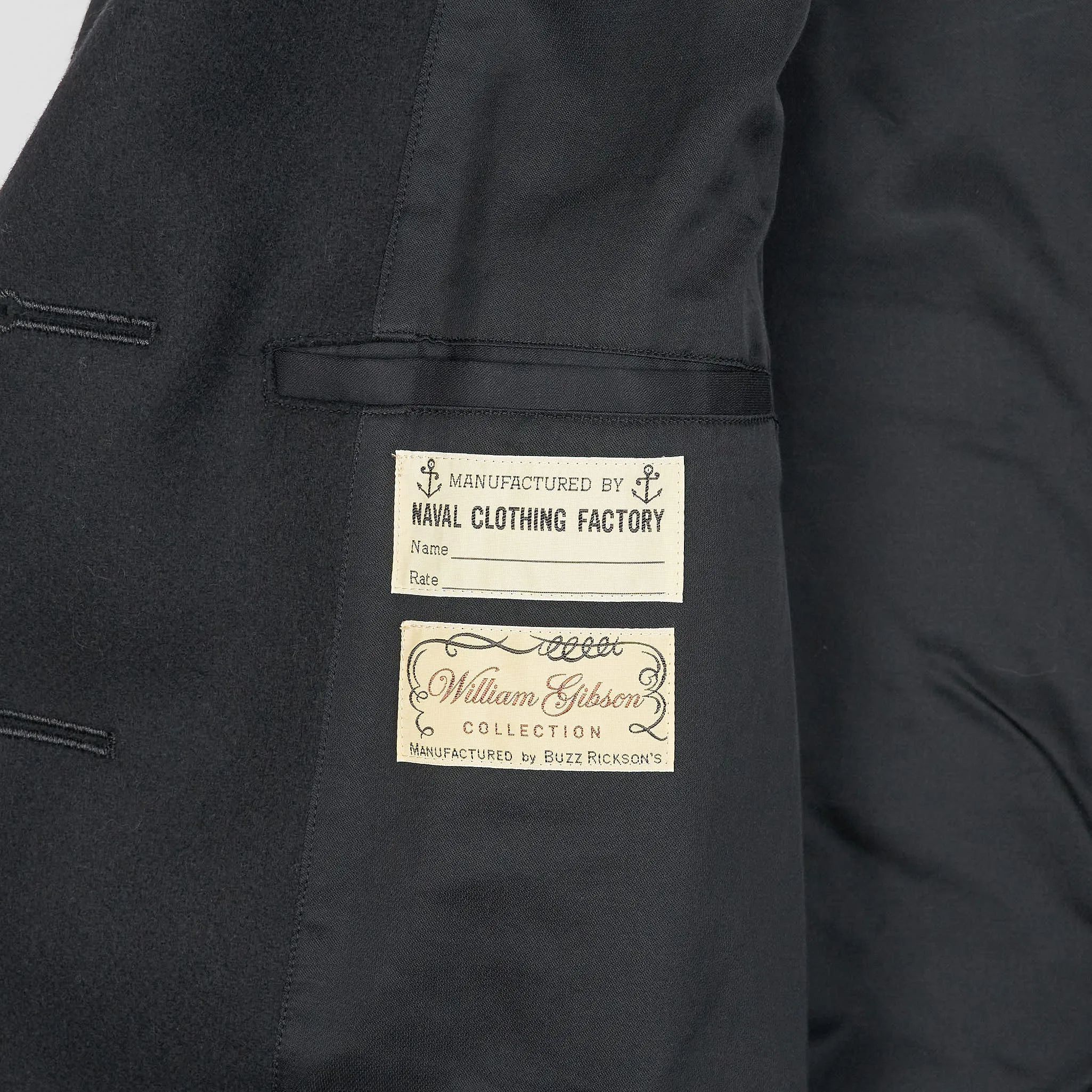 Buzz Rickson's P-Coat With Leather Trims Wiliam Gibson Collection