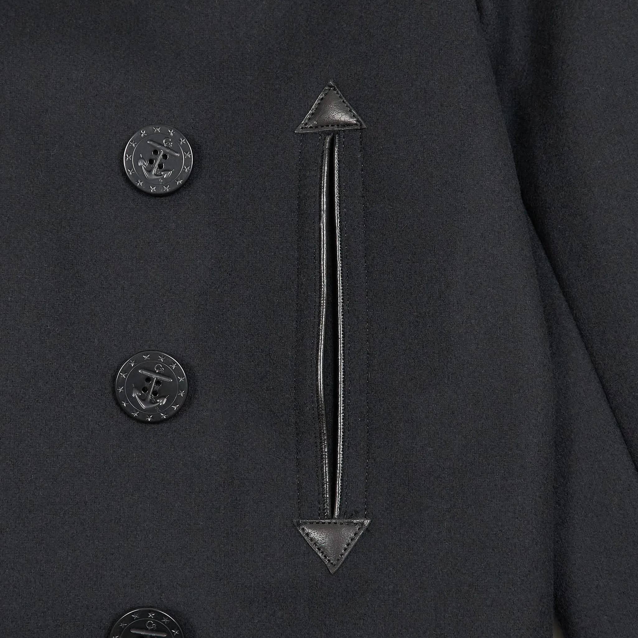 Buzz Rickson's P-Coat With Leather Trims Wiliam Gibson Collection