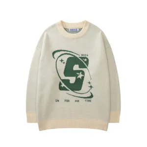 Capital Letter Print Sweaters