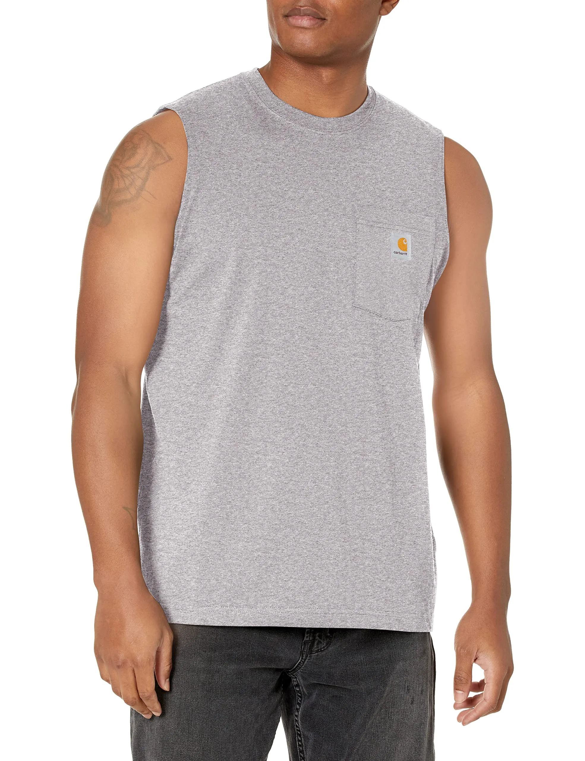 Carhartt 100374 Men's Relaxed Fit Heavyweight Sleeveless Pocket TShirt