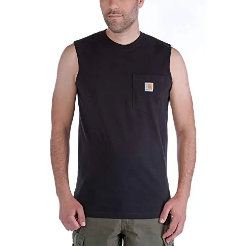 Carhartt 100374 Men's Relaxed Fit Heavyweight Sleeveless Pocket TShirt
