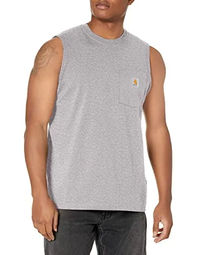 Carhartt 100374 Men's Relaxed Fit Heavyweight Sleeveless Pocket TShirt