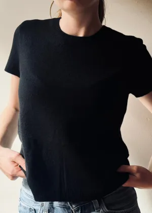 Cashmere tiny t in Black