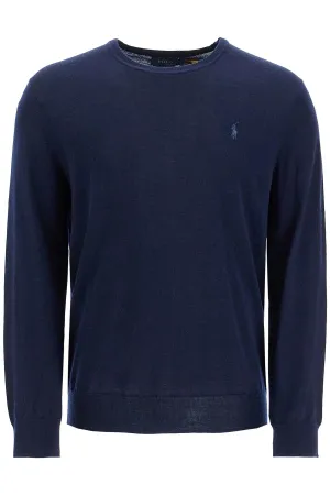 crewneck pullover with embroidered 710946143001 HUNTER NAVY