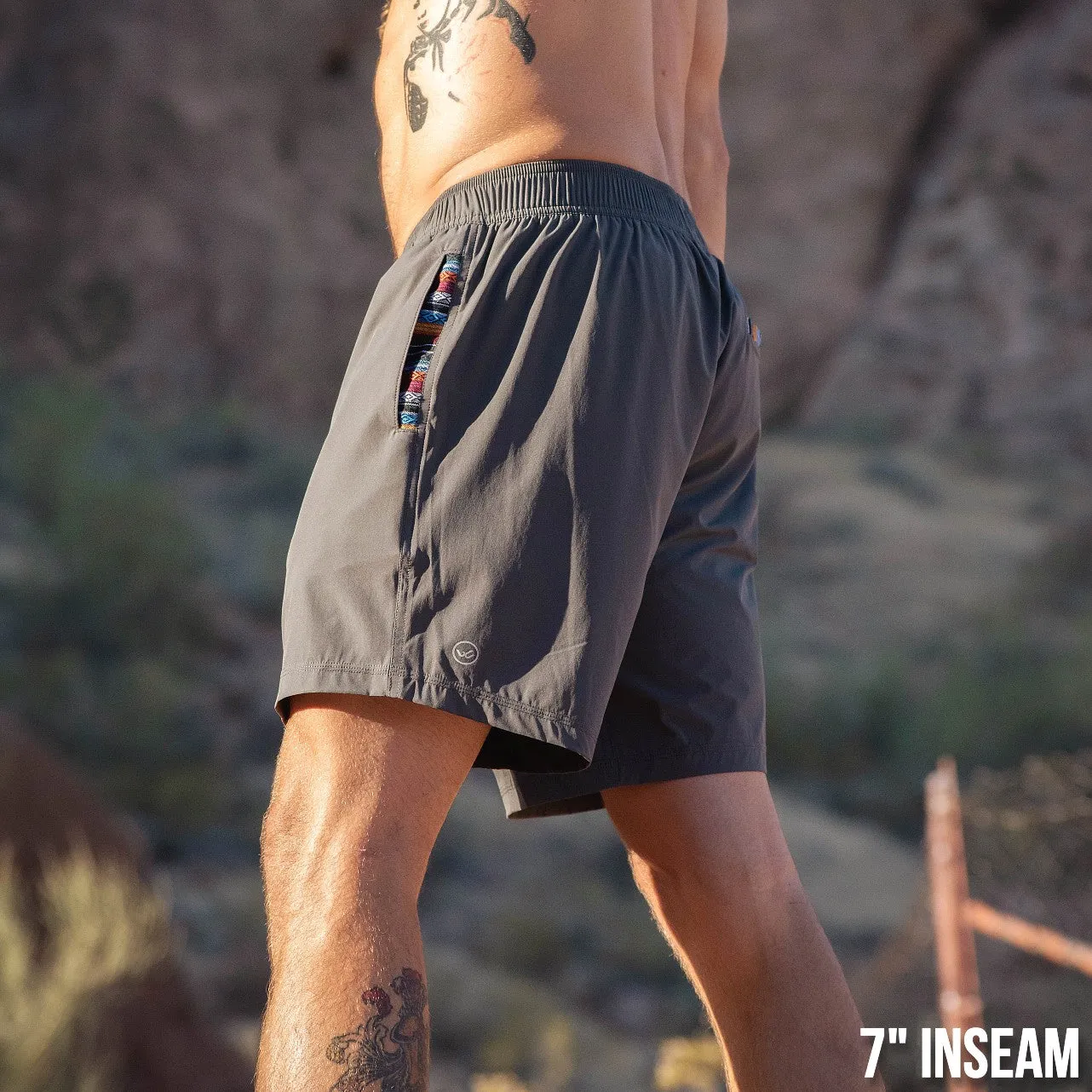 Flow Short (Athletic) - Charcoal 5.5" & 7"