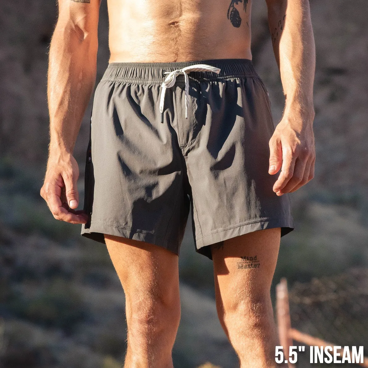 Flow Short (Athletic) - Charcoal 5.5" & 7"