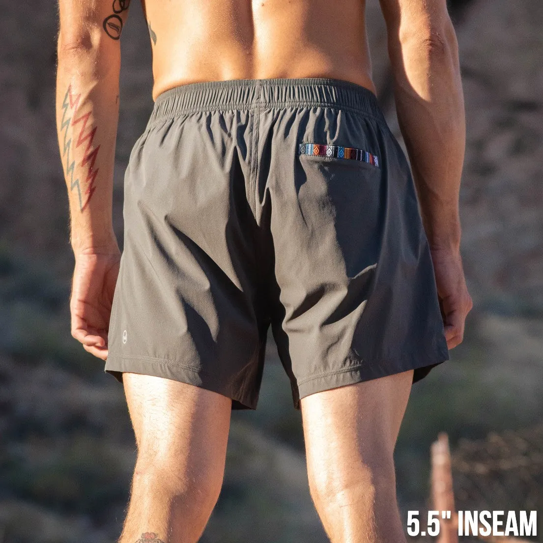Flow Short (Athletic) - Charcoal 5.5" & 7"