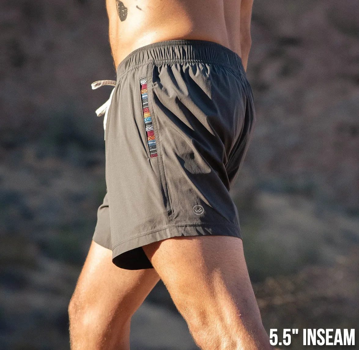 Flow Short (Athletic) - Charcoal 5.5" & 7"