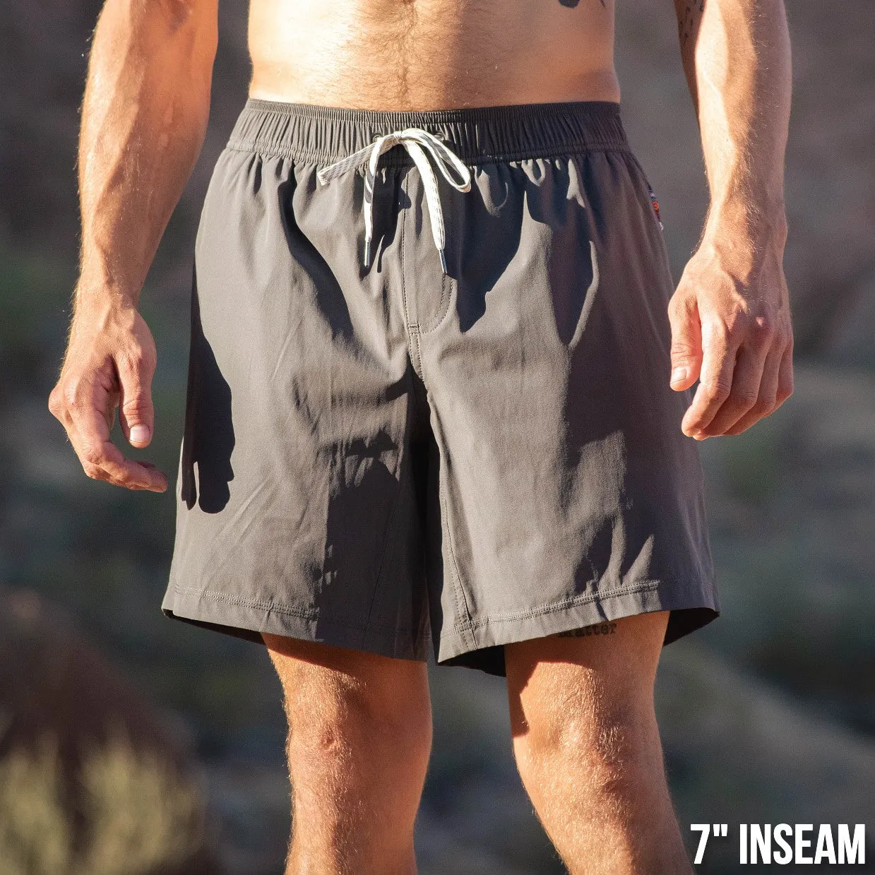 Flow Short (Athletic) - Charcoal 5.5" & 7"