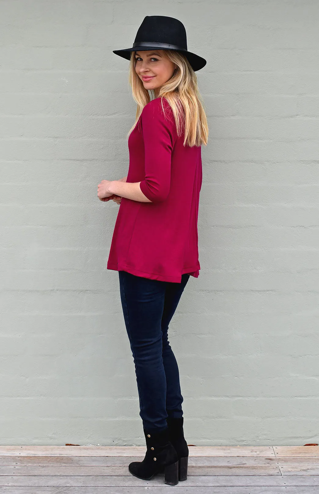 Flutter (3/4 Sleeve) Top (discontinued colours)