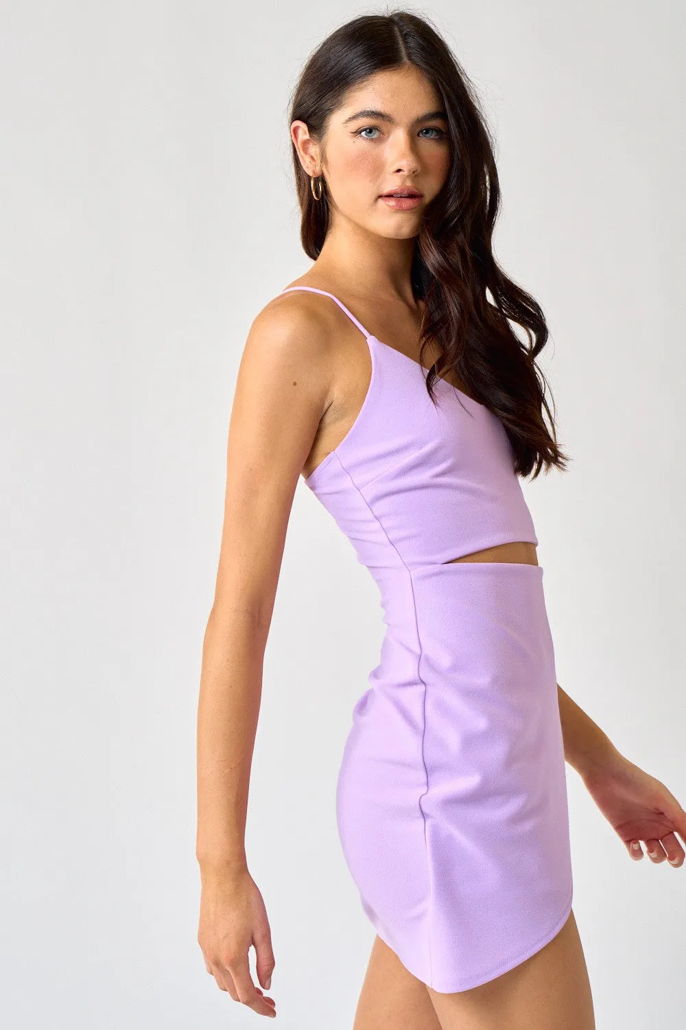 Front Cutout V-Neck Dress