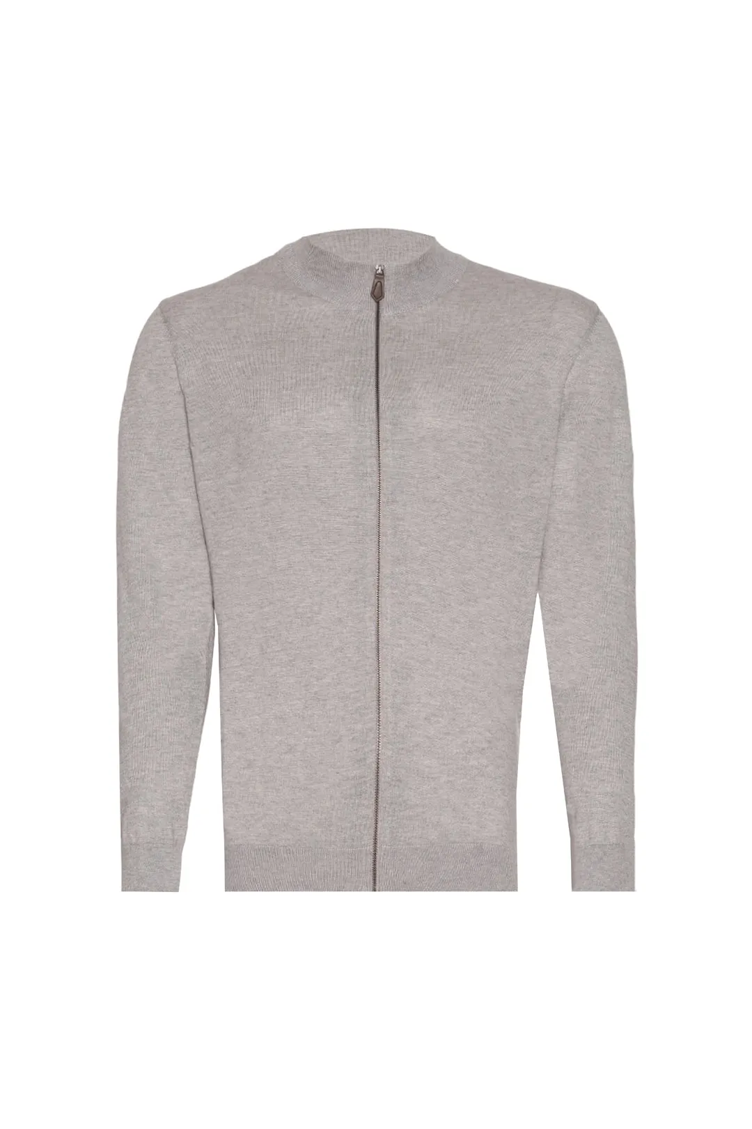 Gray Silk and Cashmere Utku Men's Cardigan