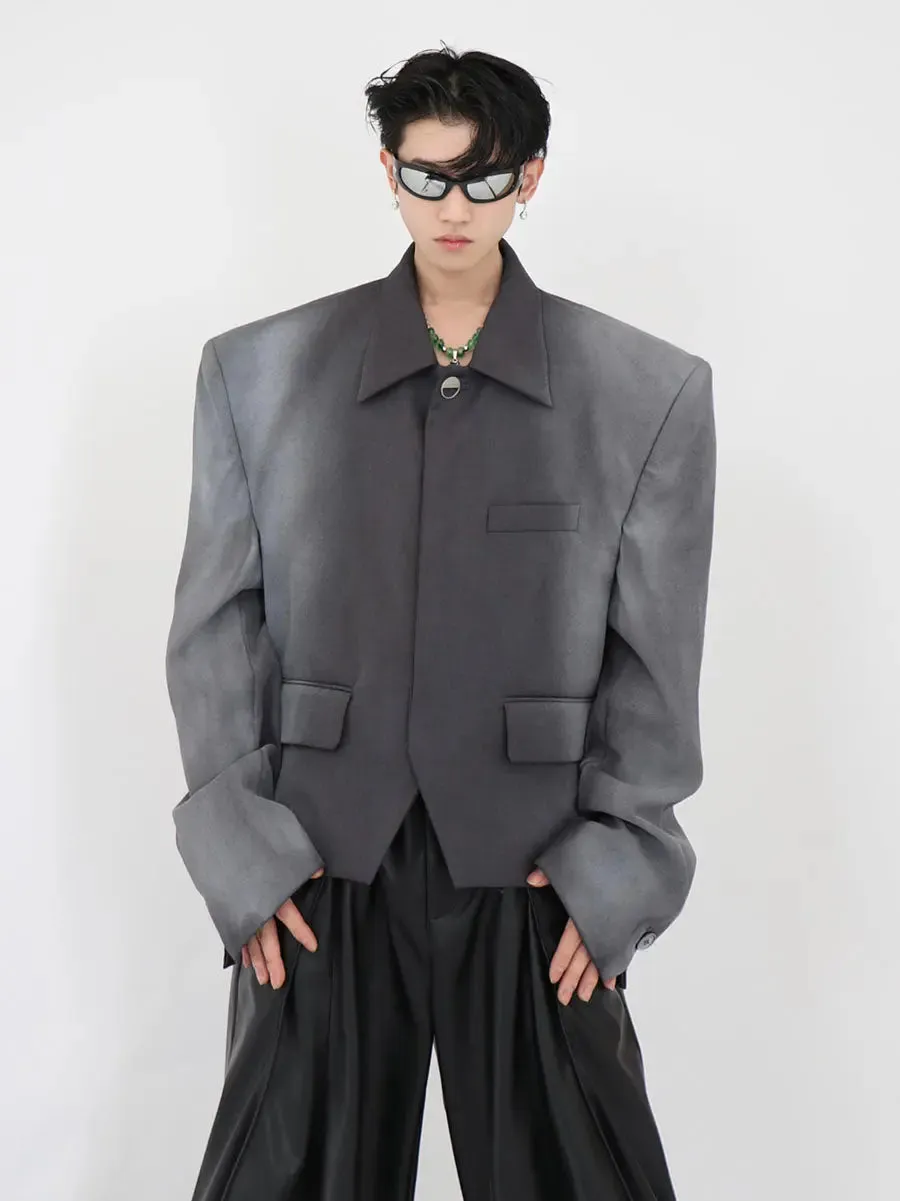 High Shoulder Grey Jacket