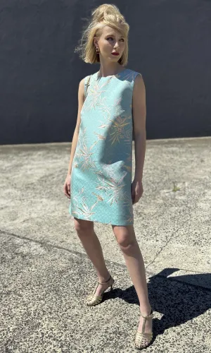 hoss Frances Silk Shift Sleeveless - Skyblue