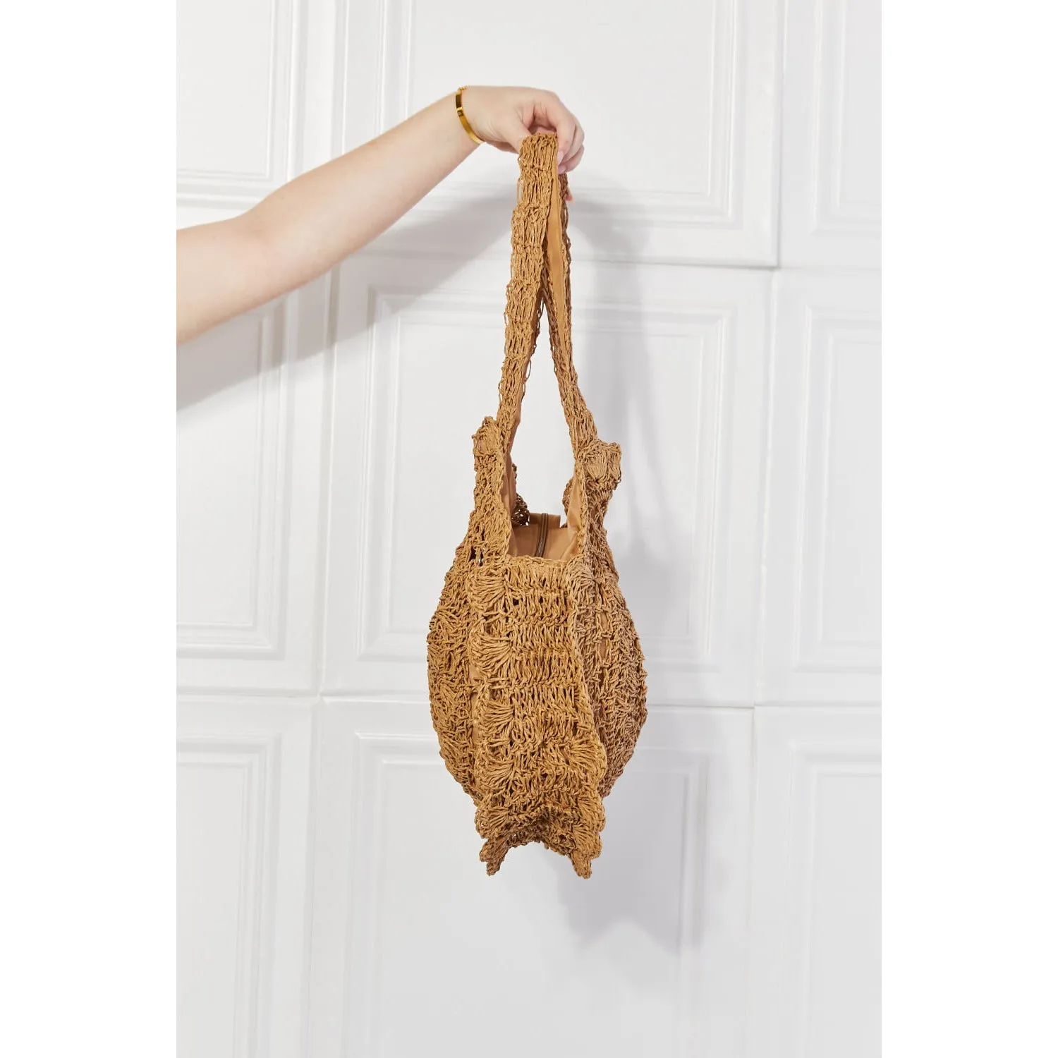 Justin Taylor Brunch Time Straw Rattan Handbag