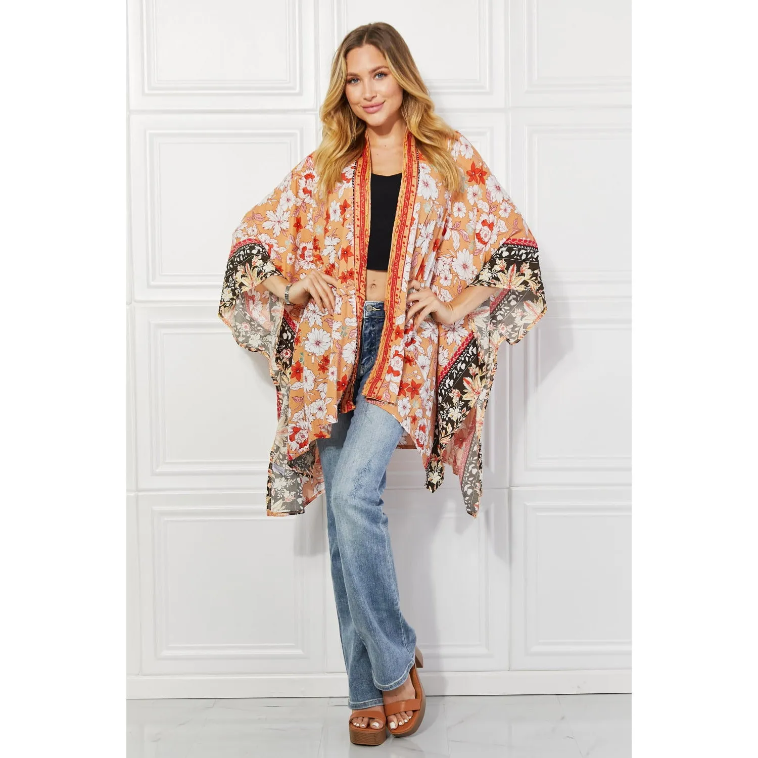 Justin Taylor Peachy Keen Cover-Up  Kimono
