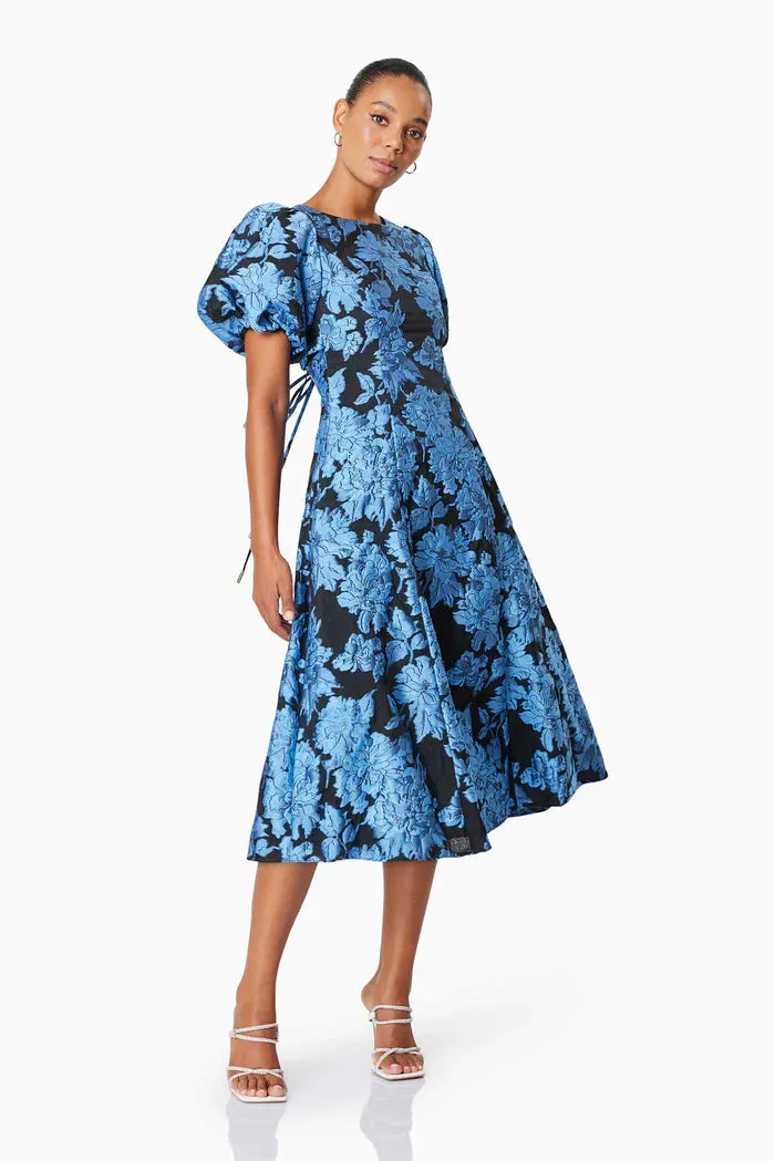 Kayla Brocade Cocktail Midi Dress