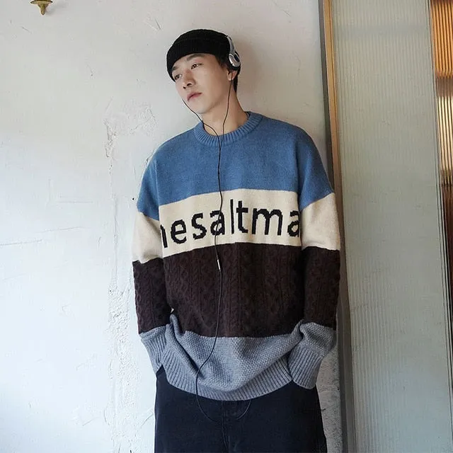 [Korean Style] Crocheted Wool Pullover Sweater