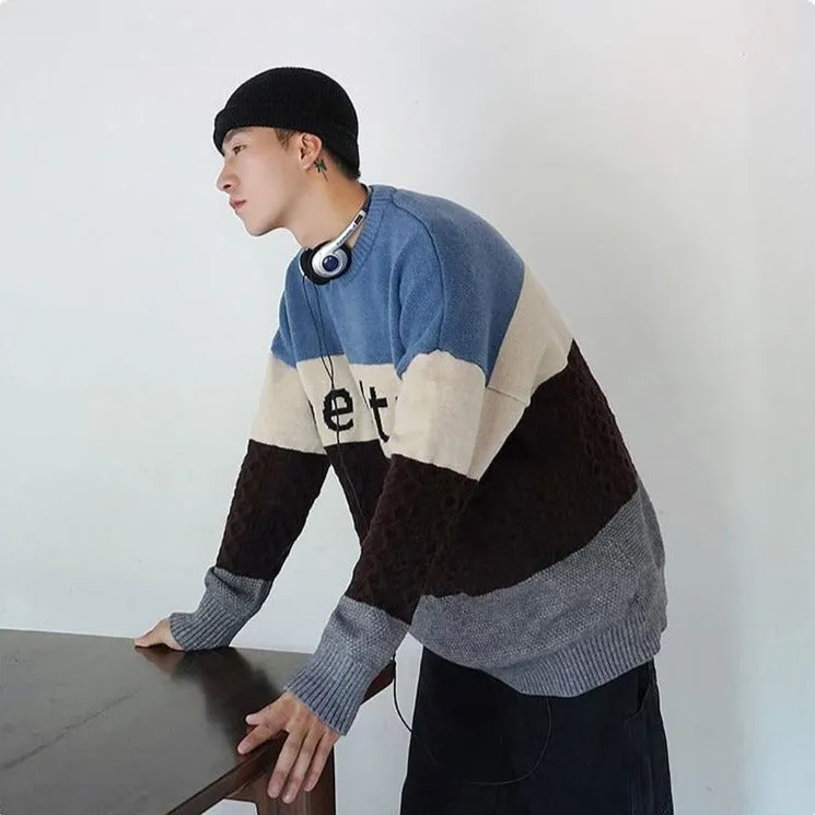 [Korean Style] Crocheted Wool Pullover Sweater