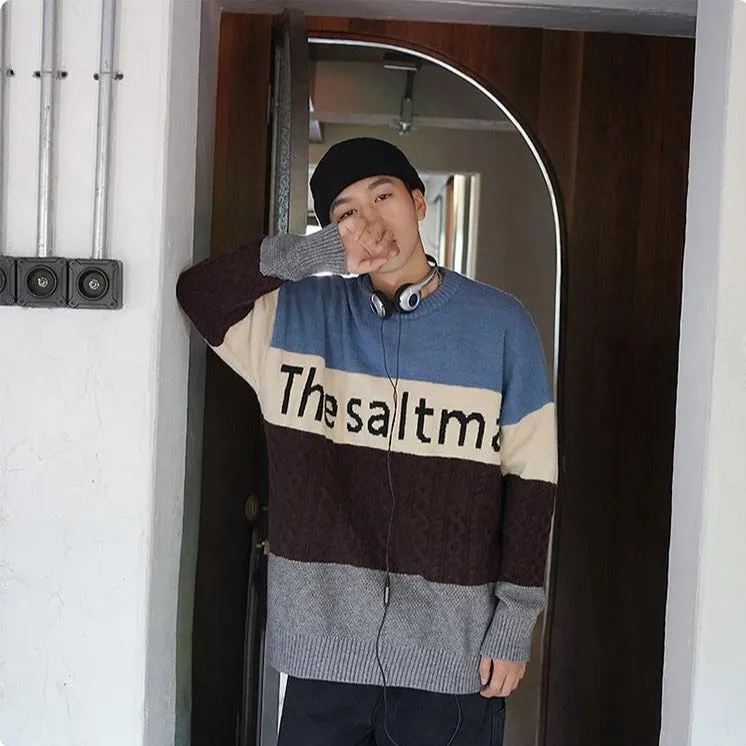 [Korean Style] Crocheted Wool Pullover Sweater