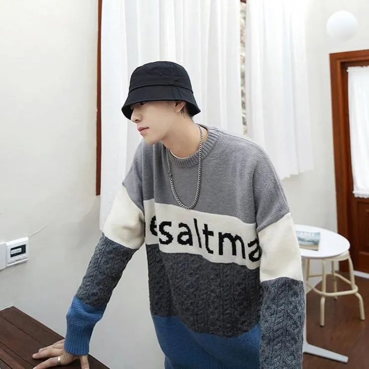[Korean Style] Crocheted Wool Pullover Sweater