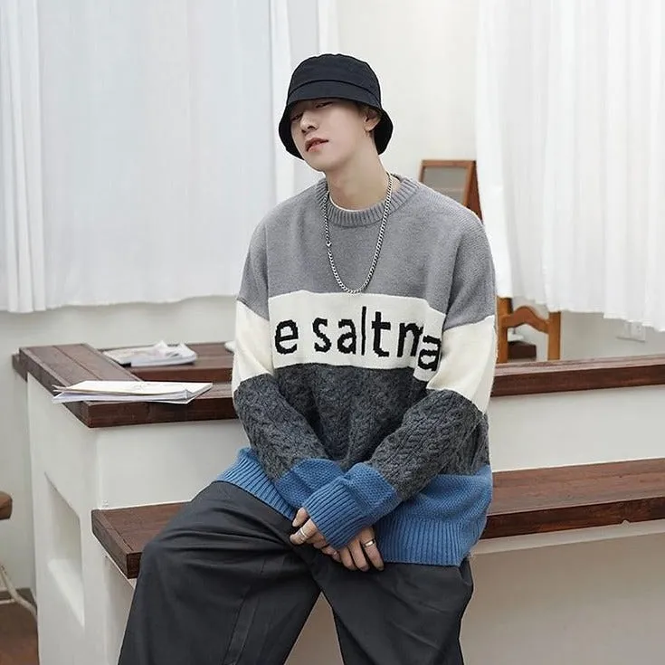 [Korean Style] Crocheted Wool Pullover Sweater