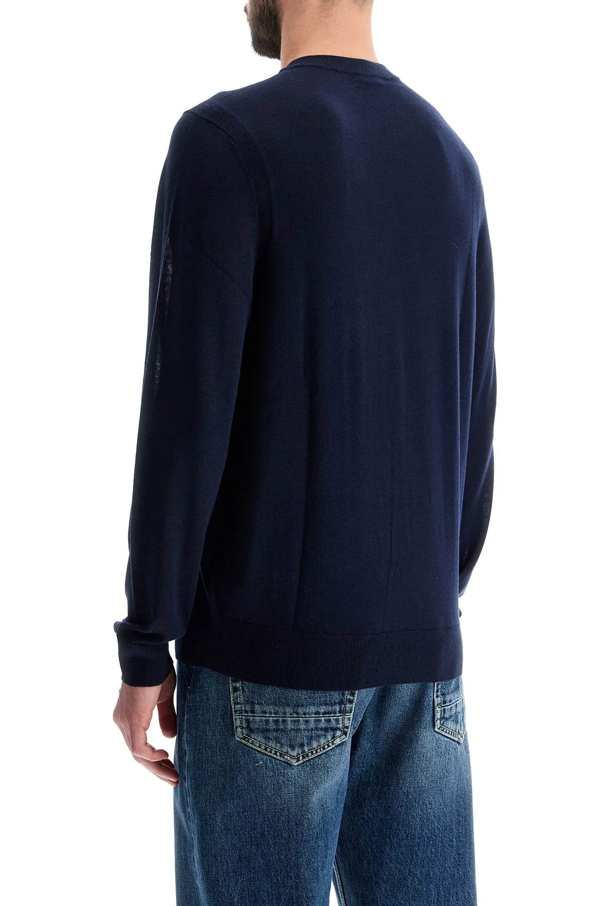 lightweight merino wool jersey shirt M1R 562X M02093 VERY DARK NAVY