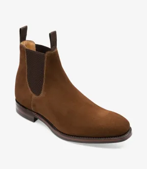 Loake Men's Chatsworth Leather Chelsea Boots Brown Suede