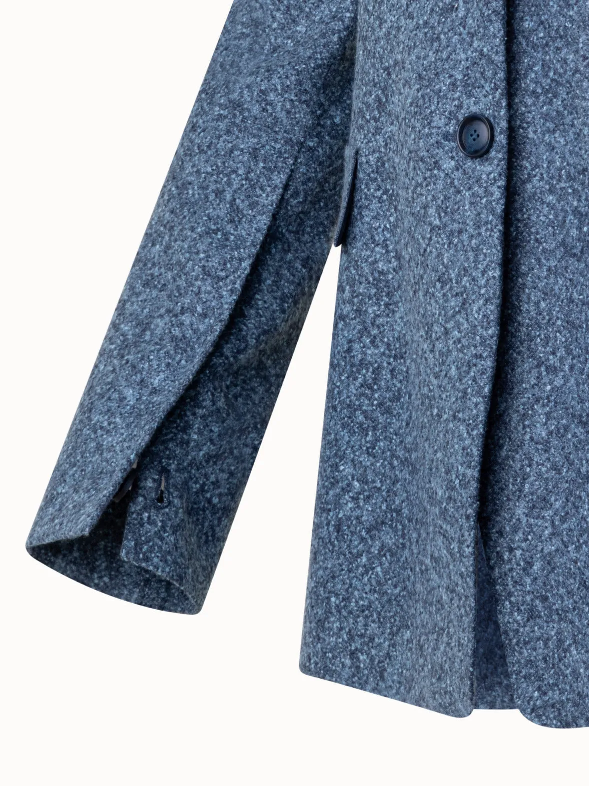 Long Tweed Flannel Jacket in Cashmere Linen