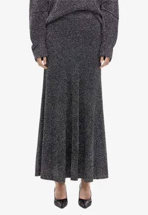 Lurex Knit Maxi Skirt