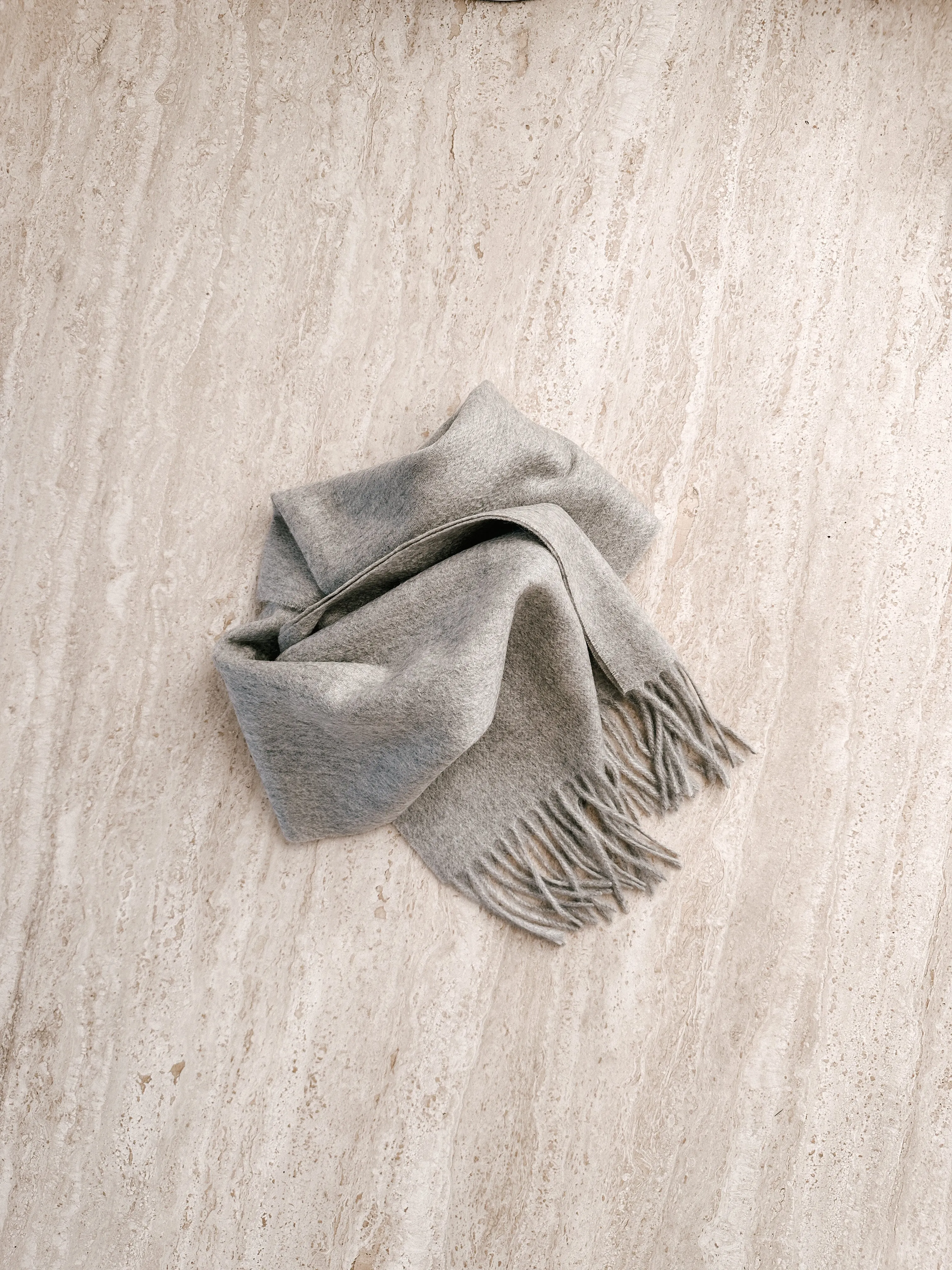 Marle Grey Pure Cashmere Scarf