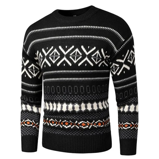 Men 2021 Spring New Vintage Style Warm Sweater Pullovers Men Fashion Thick