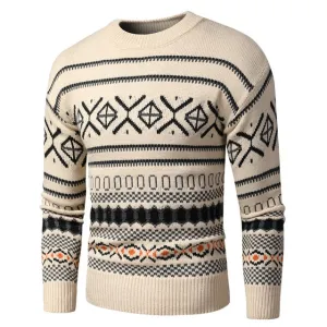 Men 2021 Spring New Vintage Style Warm Sweater Pullovers Men Fashion Thick