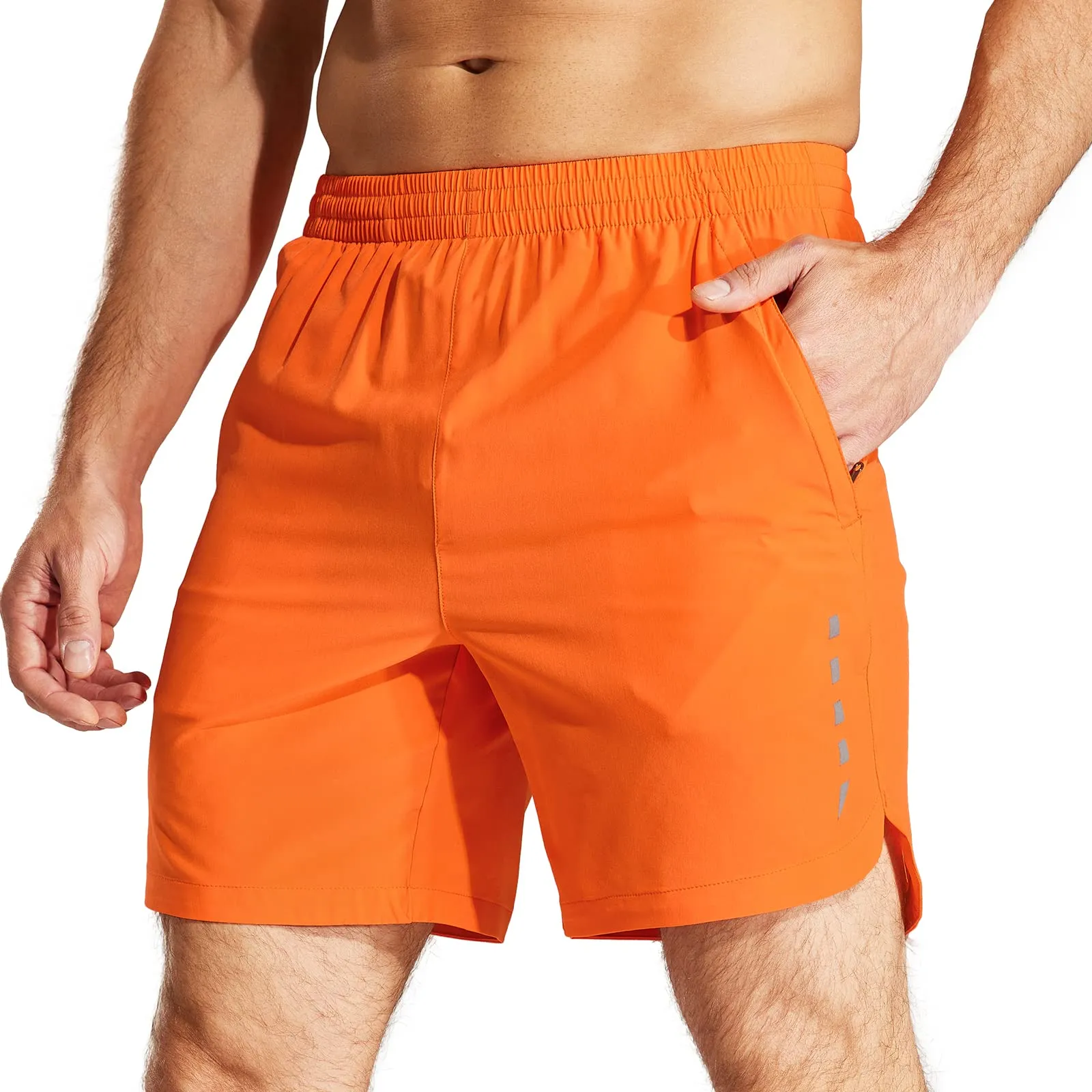 Men's 7 Inch Running Shorts Quick Dry with Zipper Pockets