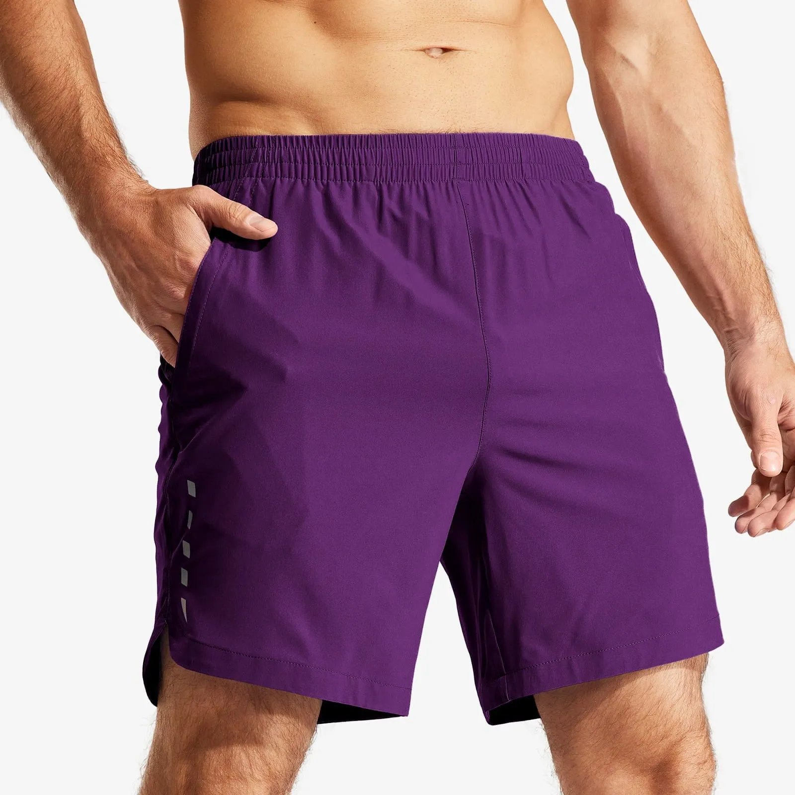Men's 7 Inch Running Shorts Quick Dry with Zipper Pockets