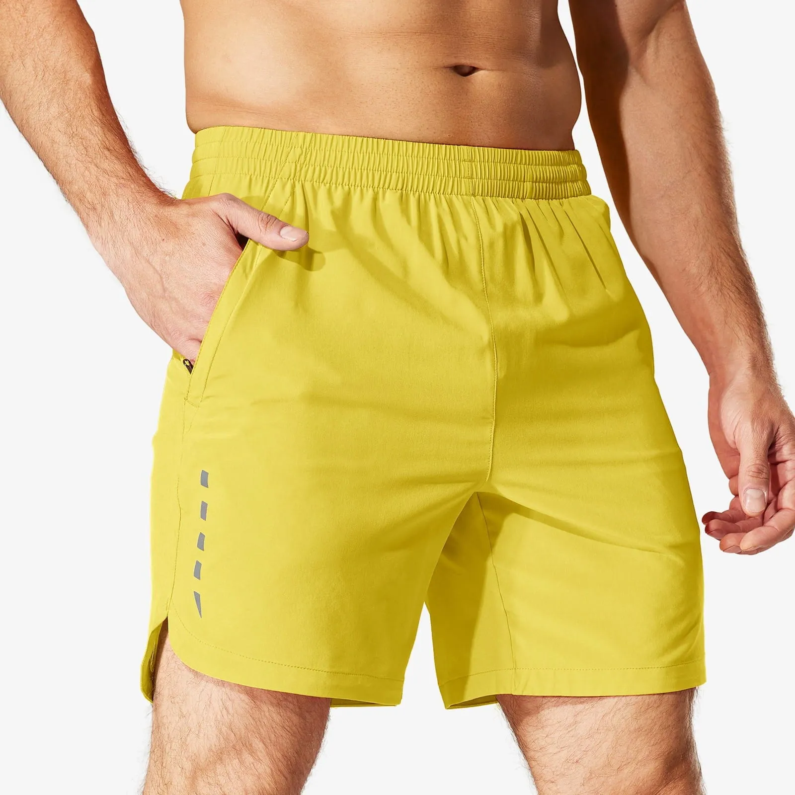 Men's 7 Inch Running Shorts Quick Dry with Zipper Pockets