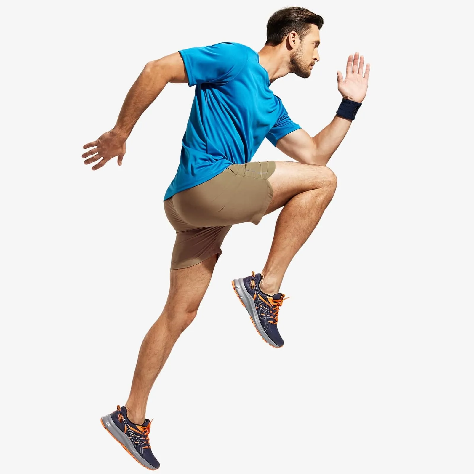 Men's 7 Inch Running Shorts Quick Dry with Zipper Pockets
