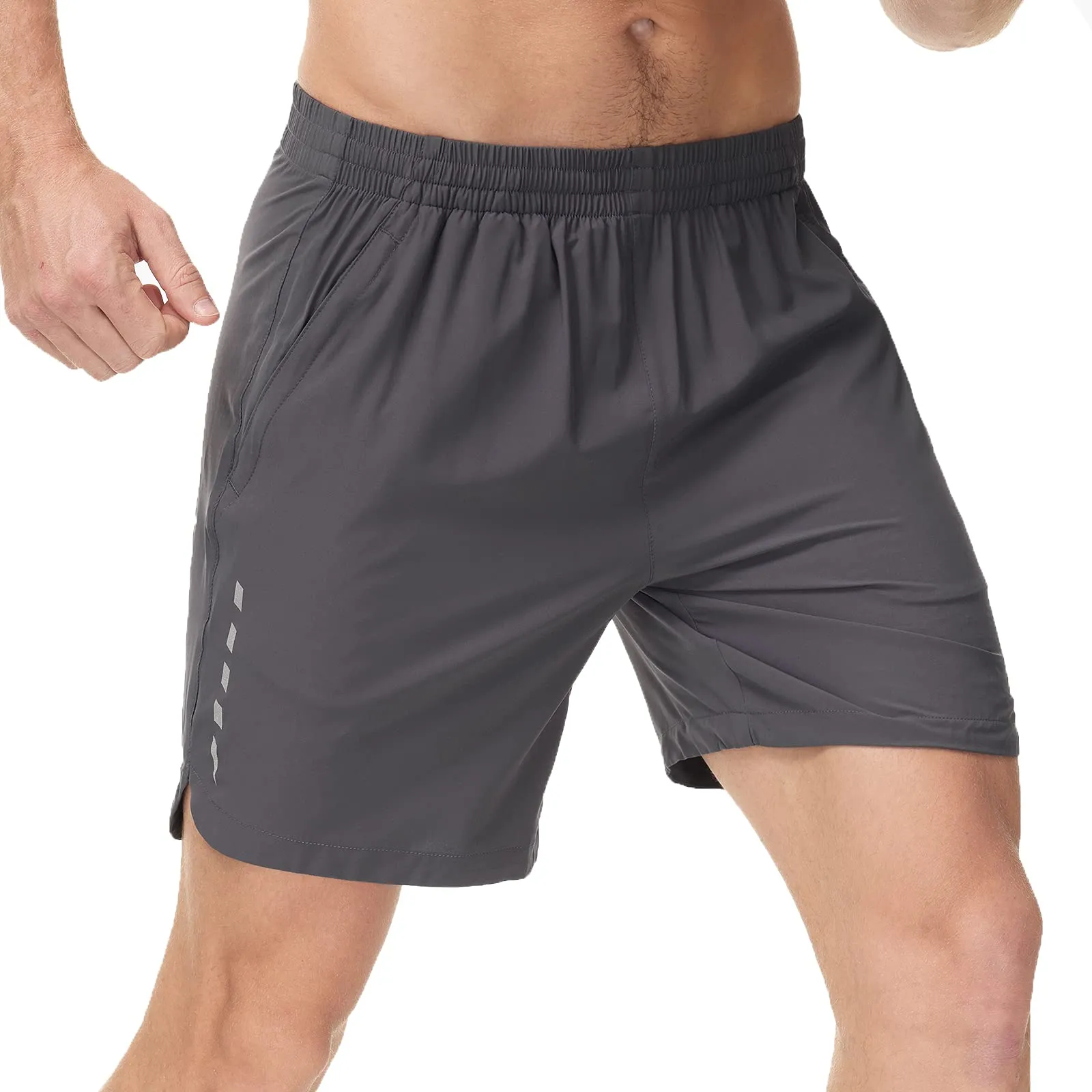 Men's 7 Inch Running Shorts Quick Dry with Zipper Pockets