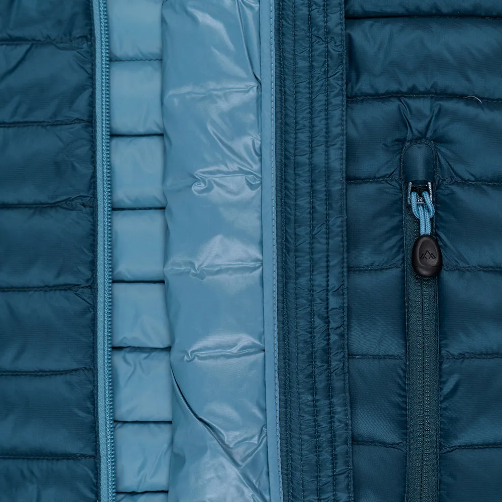 Mens Aktiv Down Hoodless Jacket (Petrol/Arctic Blue)
